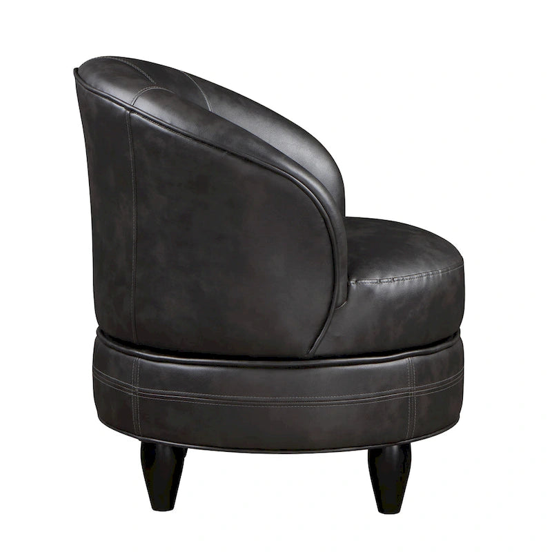 Sillón Giratorio Decorativo de Piel Sintética
