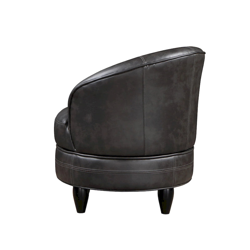 Sillón Giratorio Decorativo de Piel Sintética