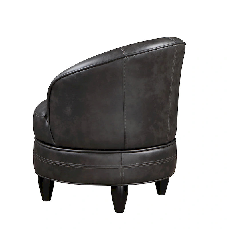 Sillón Giratorio Decorativo de Piel Sintética