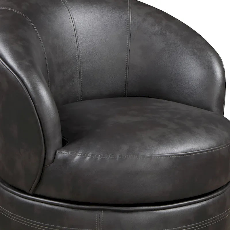 Sillón Giratorio Decorativo de Piel Sintética