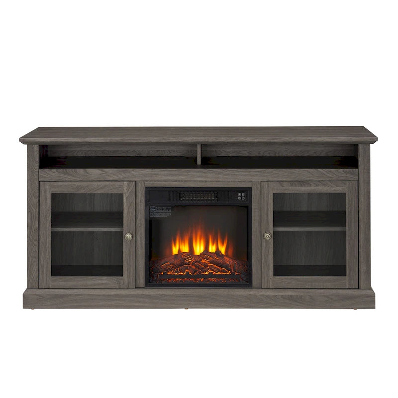 Mueble para TV de 60 pulgadas con chimenea eléctrica