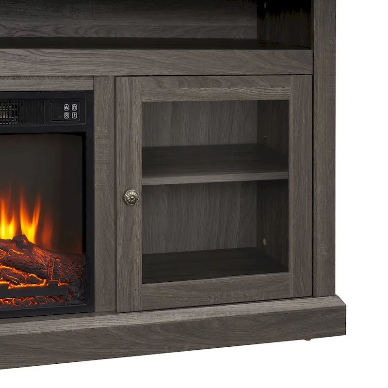 Mueble para TV de 60 pulgadas con chimenea eléctrica