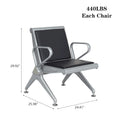Silla de sala de espera de cuero sintético - Banco de recepción (1 asiento / 2 asientos / 3 asientos)