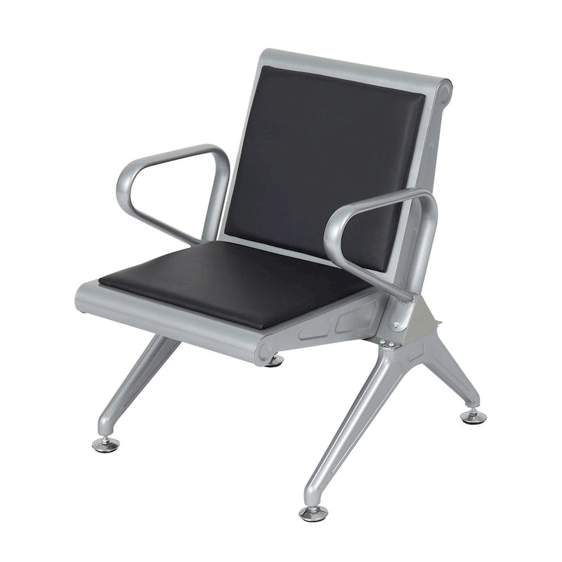 Silla de sala de espera de cuero sintético - Banco de recepción (1 asiento / 2 asientos / 3 asientos)