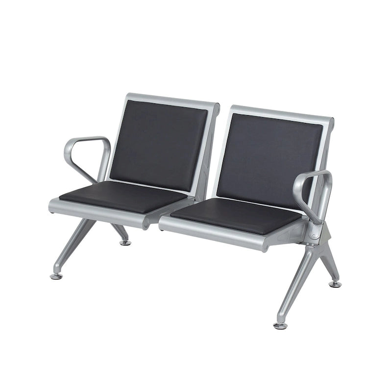 Silla de sala de espera de cuero sintético - Banco de recepción (1 asiento / 2 asientos / 3 asientos)