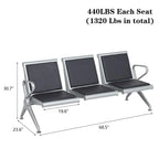 Silla de sala de espera de cuero sintético - Banco de recepción (1 asiento / 2 asientos / 3 asientos)