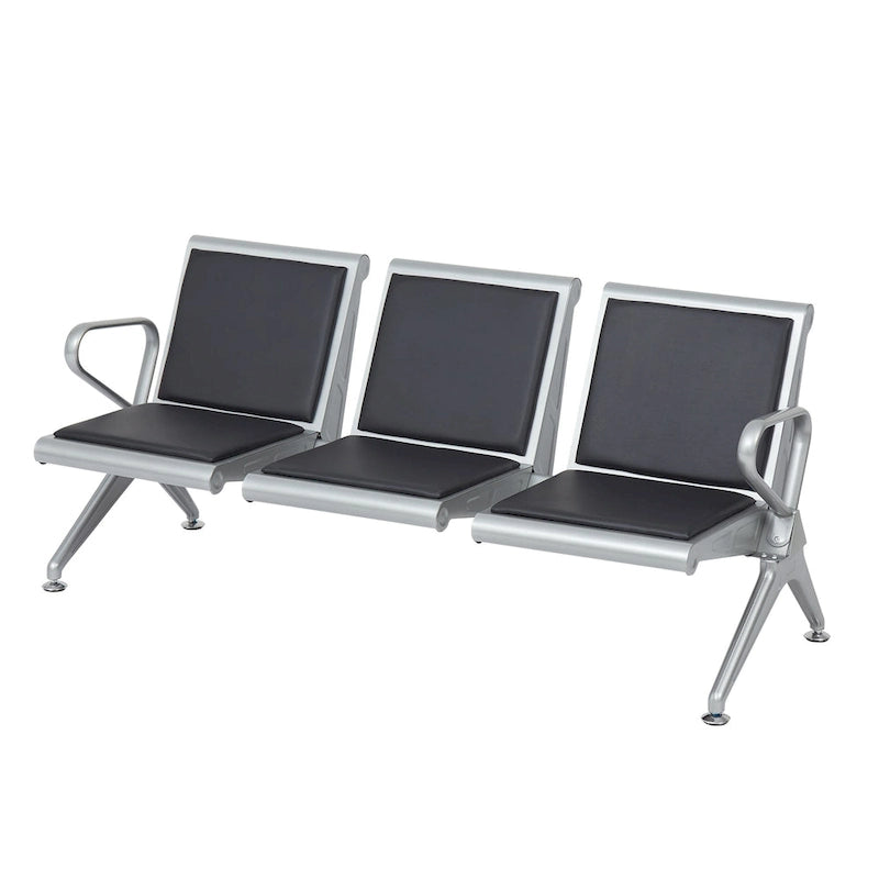 Silla de sala de espera de cuero sintético - Banco de recepción (1 asiento / 2 asientos / 3 asientos)
