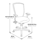 Silla de oficina de malla negra con respaldo y soporte lumbar