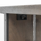 Banco de comedor de madera de mango con borde natural - 70 An x 17 Pr x 18 Al