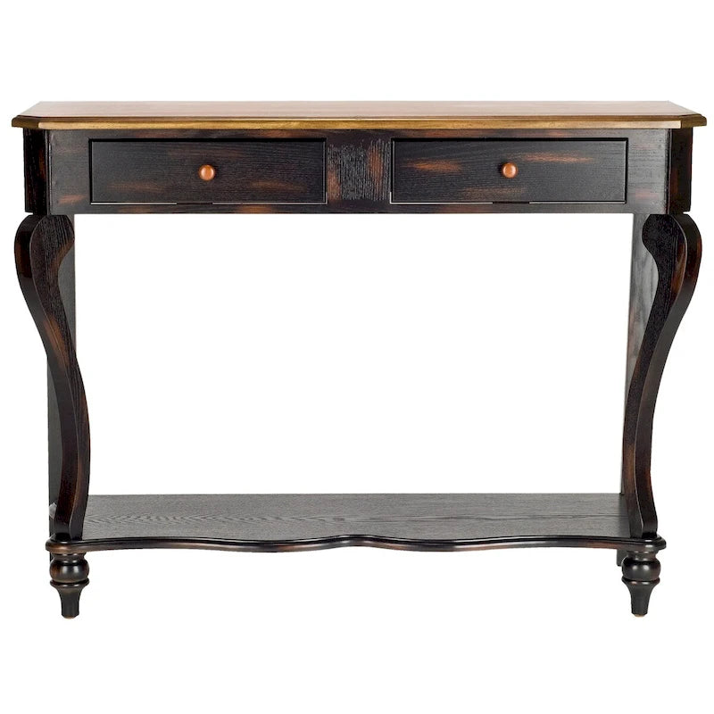 Mesa de consola de madera marrón oscuro - 43 an. x 15 prof. x 32 al.