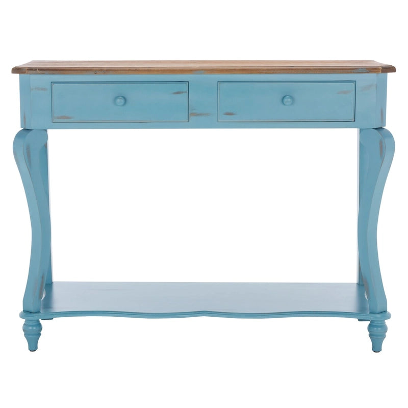 Mesa de consola de madera marrón oscuro - 43 an. x 15 prof. x 32 al.