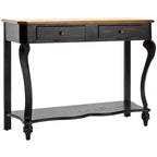 Mesa de consola de madera marrón oscuro - 43 an. x 15 prof. x 32 al.