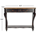Mesa de consola de madera marrón oscuro - 43 an. x 15 prof. x 32 al.