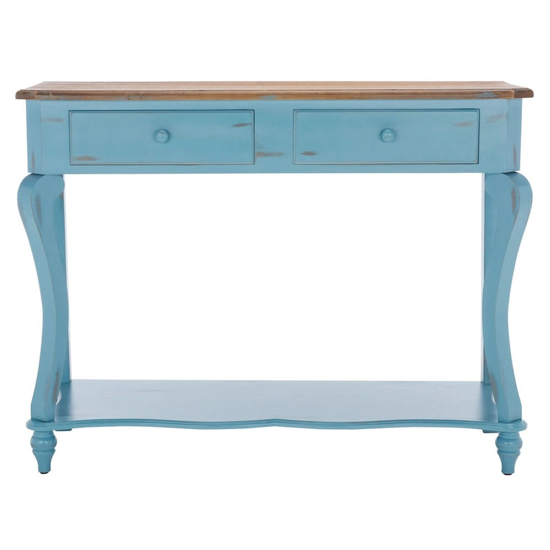 Mesa de consola de madera marrón oscuro - 43 an. x 15 prof. x 32 al.