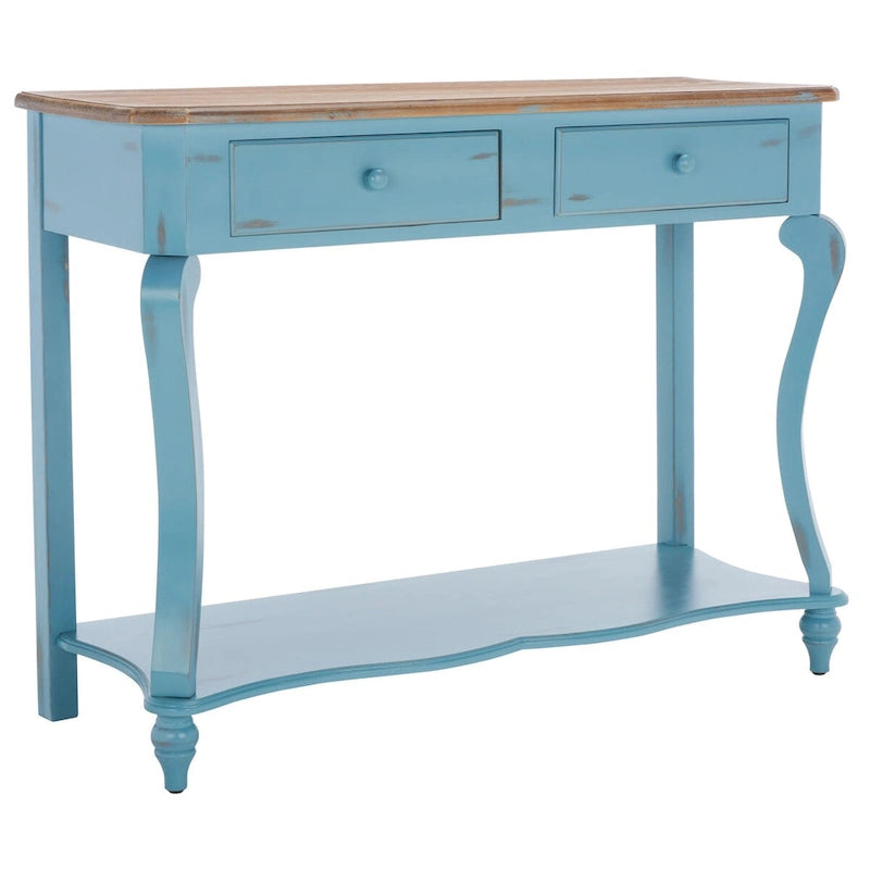 Mesa de consola de madera marrón oscuro - 43 an. x 15 prof. x 32 al.