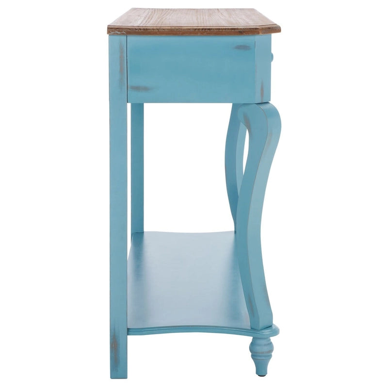 Mesa de consola de madera marrón oscuro - 43 an. x 15 prof. x 32 al.