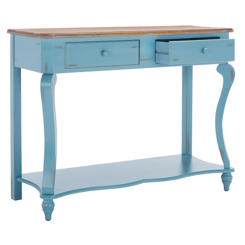 Mesa de consola de madera marrón oscuro - 43 an. x 15 prof. x 32 al.