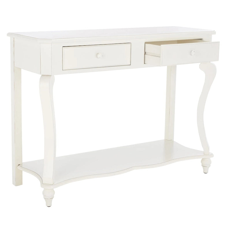 Mesa de consola de madera marrón oscuro - 43 an. x 15 prof. x 32 al.