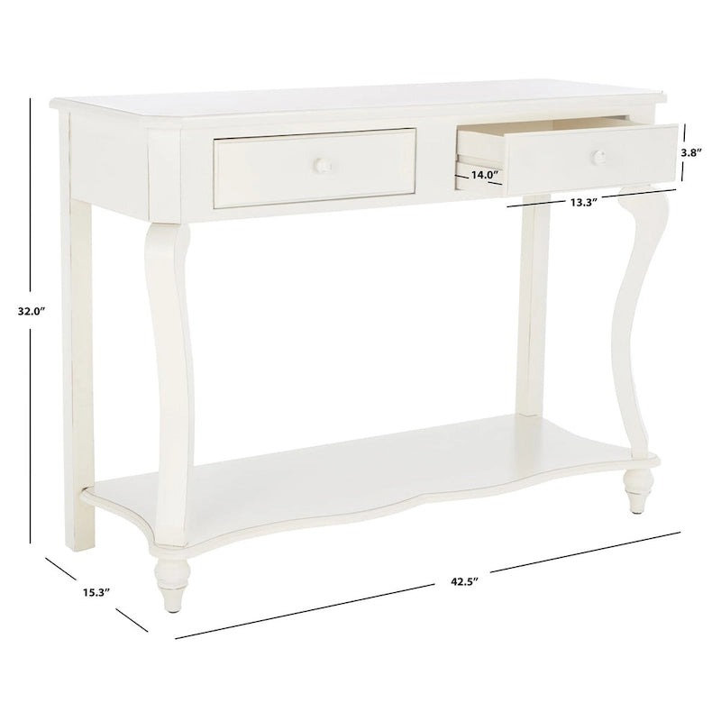 Mesa de consola de madera marrón oscuro - 43 an. x 15 prof. x 32 al.