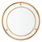 Mesa Auxiliar con Espejo Dorado - 38.1 cm An. x 38.1 cm Prof. x 50 cm Al.