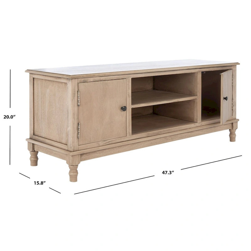 Mueble para TV y multimedia de 2 puertas y 1 estante - 47.3" An x 15.8" P x 20" Al