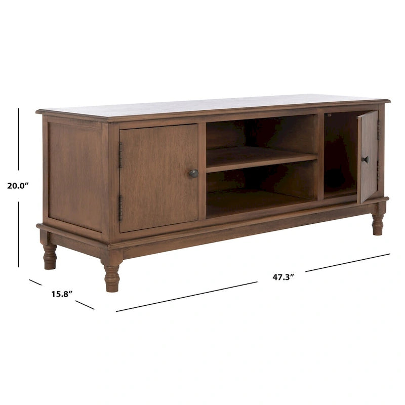 Mueble para TV y multimedia de 2 puertas y 1 estante - 47.3" An x 15.8" P x 20" Al