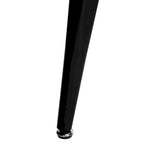 Mesa consola de mediados de siglo con estructura metálica – Marrón y negro, 39An x 14Prof x 31Al
