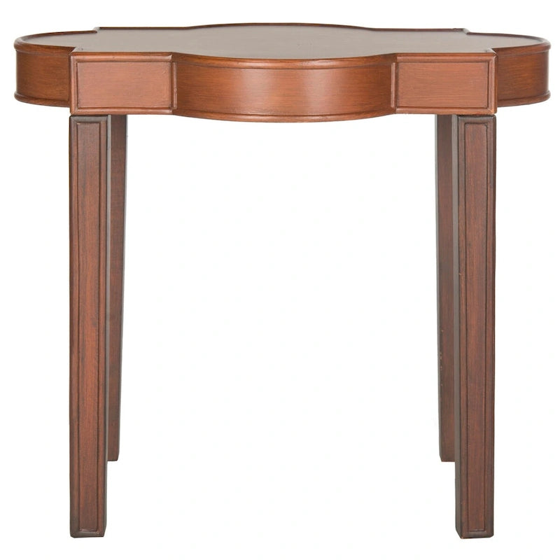 Mesa auxiliar marrón con tablero de trébol - 27 An. x 21 Prof. x 24 Al.