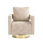Sillón giratorio con asiento capitoné