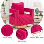 Sillón giratorio con asiento capitoné