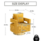 Sillón giratorio con asiento capitoné