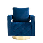 Sillón giratorio con asiento capitoné
