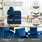 Sillón giratorio con asiento capitoné