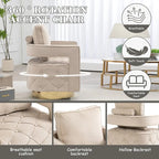 Sillón giratorio con asiento capitoné