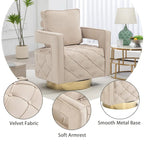Sillón giratorio con asiento capitoné