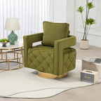 Sillón giratorio con asiento capitoné