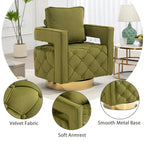 Sillón giratorio con asiento capitoné