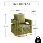 Sillón giratorio con asiento capitoné