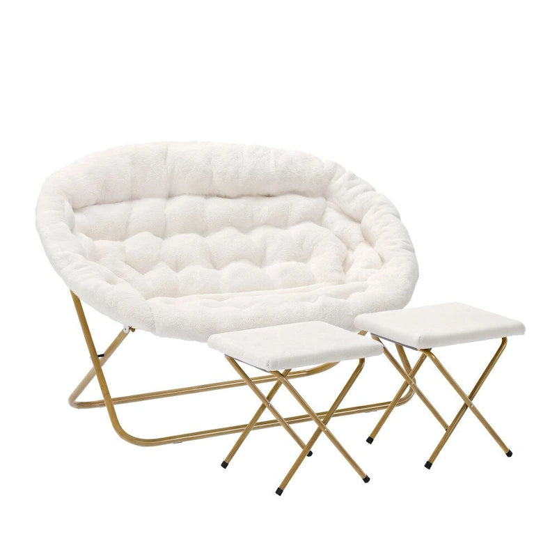 Sillón doble con 2 otomanas