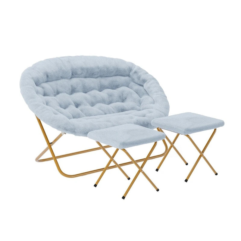 Sillón doble con 2 otomanas