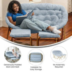 Sillón doble con 2 otomanas