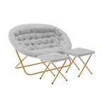Sillón doble con 2 otomanas