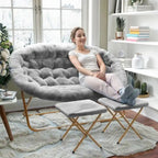 Sillón doble con 2 otomanas