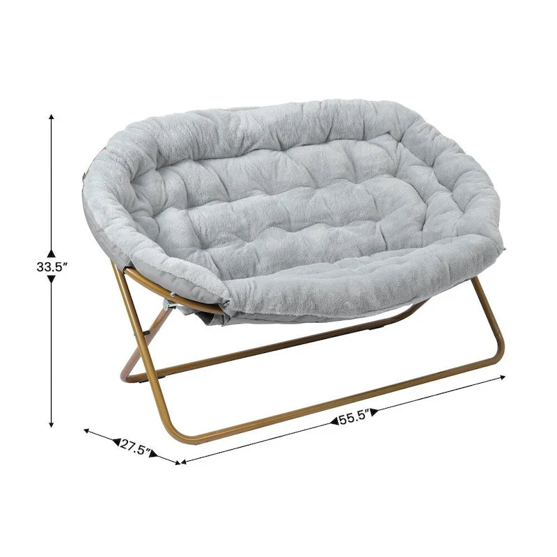 Sillón doble con 2 otomanas