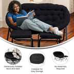 Sillón doble con 2 otomanas