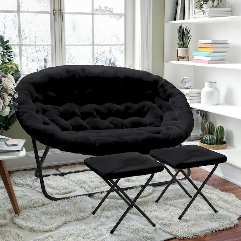 Sillón doble con 2 otomanas