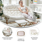 Sillón doble con 2 otomanas