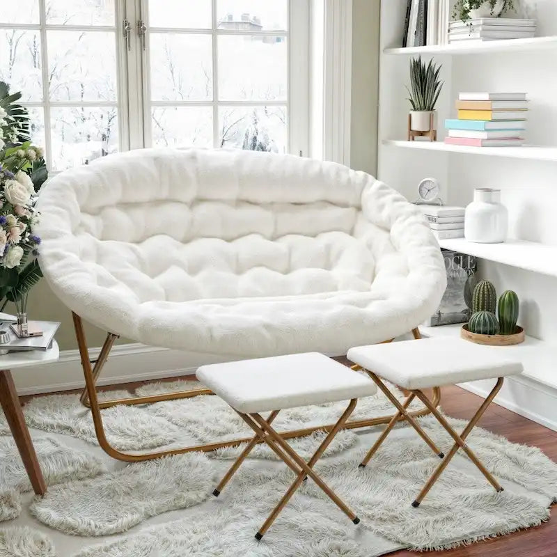 Sillón doble con 2 otomanas
