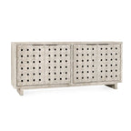 Aparador de madera de pino reciclada de 4 puertas