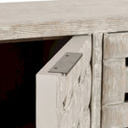 Aparador de madera de pino reciclada de 4 puertas